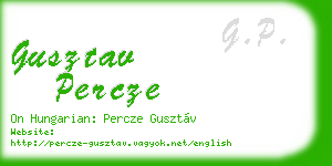 gusztav percze business card